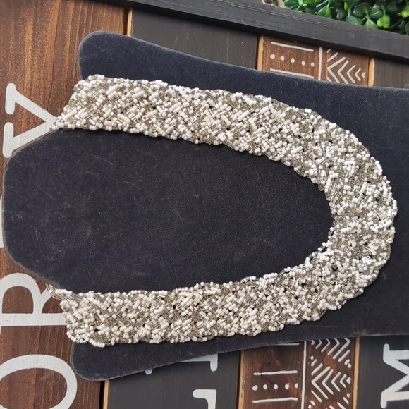 Woven Braided Torsade Collar Beaded Necklace - Picture 4 of 6